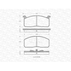 363702160701 MAGNETI MARELLI Комплект тормозных колодок, дисковый тормоз