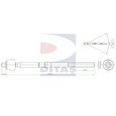 A2-5634 DITAS Осевой шарнир, рулевая тяга