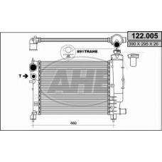 122.005 AHE Радиатор, охлаждение двигателя