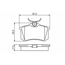 0 986 461 769 BOSCH Комплект тормозных колодок, дисковый тормоз