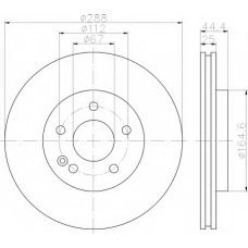 8DD 355 111-071 HELLA Тормозной диск