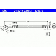 24.5244-0240.3 ATE Тормозной шланг