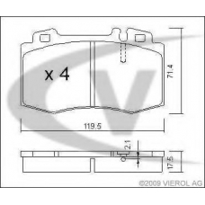 V30-8128 VEMO/VAICO Комплект тормозных колодок, дисковый тормоз