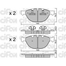 822-823-0 CIFAM Комплект тормозных колодок, дисковый тормоз