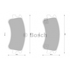 0 986 AB1 437 BOSCH Комплект тормозных колодок, дисковый тормоз