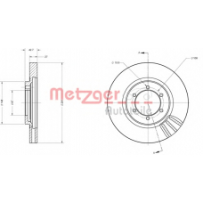 6110508 METZGER Тормозной диск