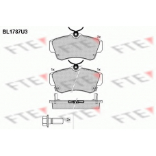 BL1787U3 FTE Комплект тормозных колодок, дисковый тормоз