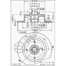 08.2691.10 BREMBO Тормозной диск