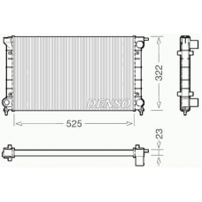 DRM32024 DENSO Радиатор, охлаждение двигателя