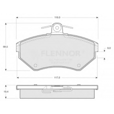 FB210195 FLENNOR Комплект тормозных колодок, дисковый тормоз