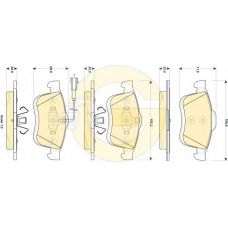 6118644 GIRLING Комплект тормозных колодок, дисковый тормоз