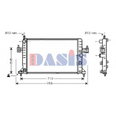 150015N AKS DASIS Радиатор, охлаждение двигателя