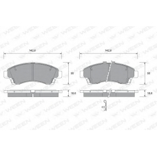 151-2290 WEEN Комплект тормозных колодок, дисковый тормоз