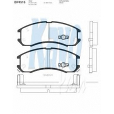 BP-4516 KAVO PARTS Комплект тормозных колодок, дисковый тормоз