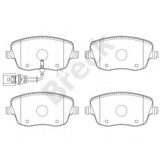 23581 00 702 10 BRECK Комплект тормозных колодок, дисковый тормоз