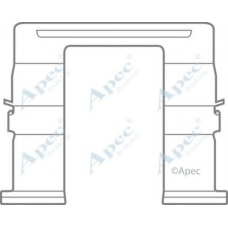 KIT1012 APEC Комплектующие, тормозные колодки