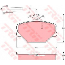 GTD1154 TRW Комплект тормозов, дисковый тормозной механизм