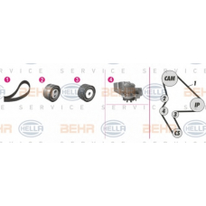 8MP 376 809-891 HELLA Водяной насос + комплект зубчатого ремня