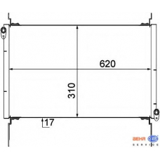 8FC 351 309-091 HELLA Конденсатор, кондиционер