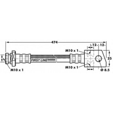 FBH7130 FIRST LINE Тормозной шланг
