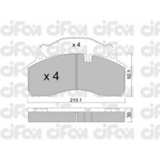 822-807-0 CIFAM Комплект тормозных колодок, дисковый тормоз