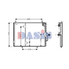 122050N AKS DASIS Конденсатор, кондиционер
