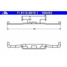 11.8116-0015.1 ATE Пружина, тормозной суппорт
