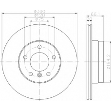 8DD 355 111-281 HELLA Тормозной диск