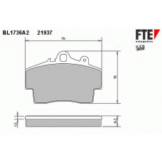 BL1736A2 FTE Комплект тормозных колодок, дисковый тормоз