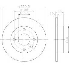 8DD 355 102-211 HELLA PAGID Тормозной диск