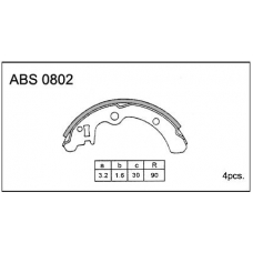 ABS0802 Allied Nippon Колодки барабанные