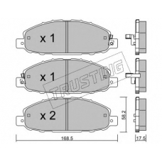 921.0 TRUSTING Комплект тормозных колодок, дисковый тормоз