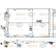 8FC 351 301-774 HELLA Конденсатор, кондиционер