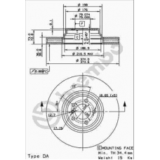 09.9436.10 BREMBO Тормозной диск