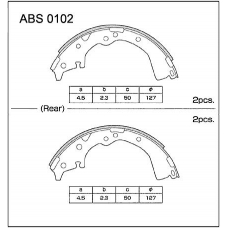 ABS0102 Allied Nippon Колодки барабанные