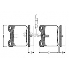 0 986 TB2 177 BOSCH Комплект тормозных колодок, дисковый тормоз