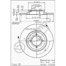 08.4415.10 BREMBO Тормозной диск