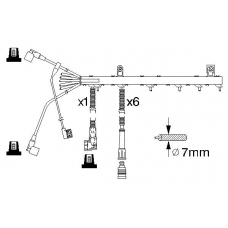 0 986 356 365 BOSCH Комплект проводов зажигания