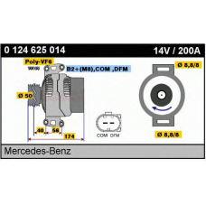 0 124 625 014 BOSCH Генератор