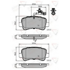 ADB12105 COMLINE Комплект тормозных колодок, дисковый тормоз