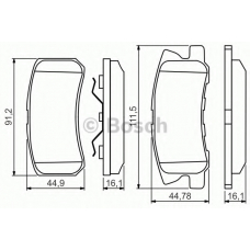 0 986 495 357 BOSCH Комплект тормозных колодок, дисковый тормоз