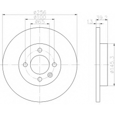 8DD 355 101-631 HELLA Тормозной диск