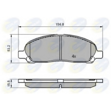 CBP01606 COMLINE Комплект тормозных колодок, дисковый тормоз