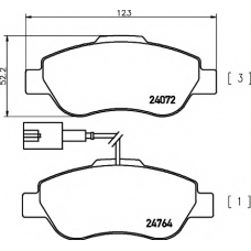 8DB 355 014-471 HELLA PAGID Комплект тормозных колодок, дисковый тормоз