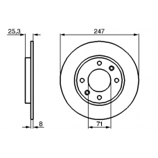 0 986 478 464 BOSCH Тормозной диск