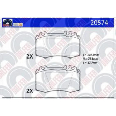 20574 GALFER Комплект тормозных колодок, дисковый тормоз