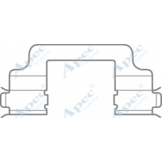 KIT1083 APEC Комплектующие, тормозные колодки