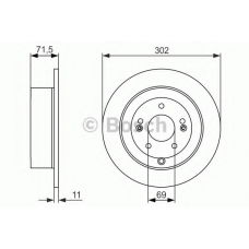 0 986 479 509 BOSCH Тормозной диск