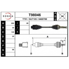 T98046 EAI Приводной вал