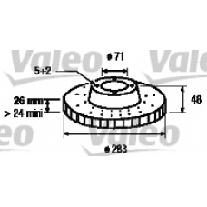 186702 VALEO Тормозной диск